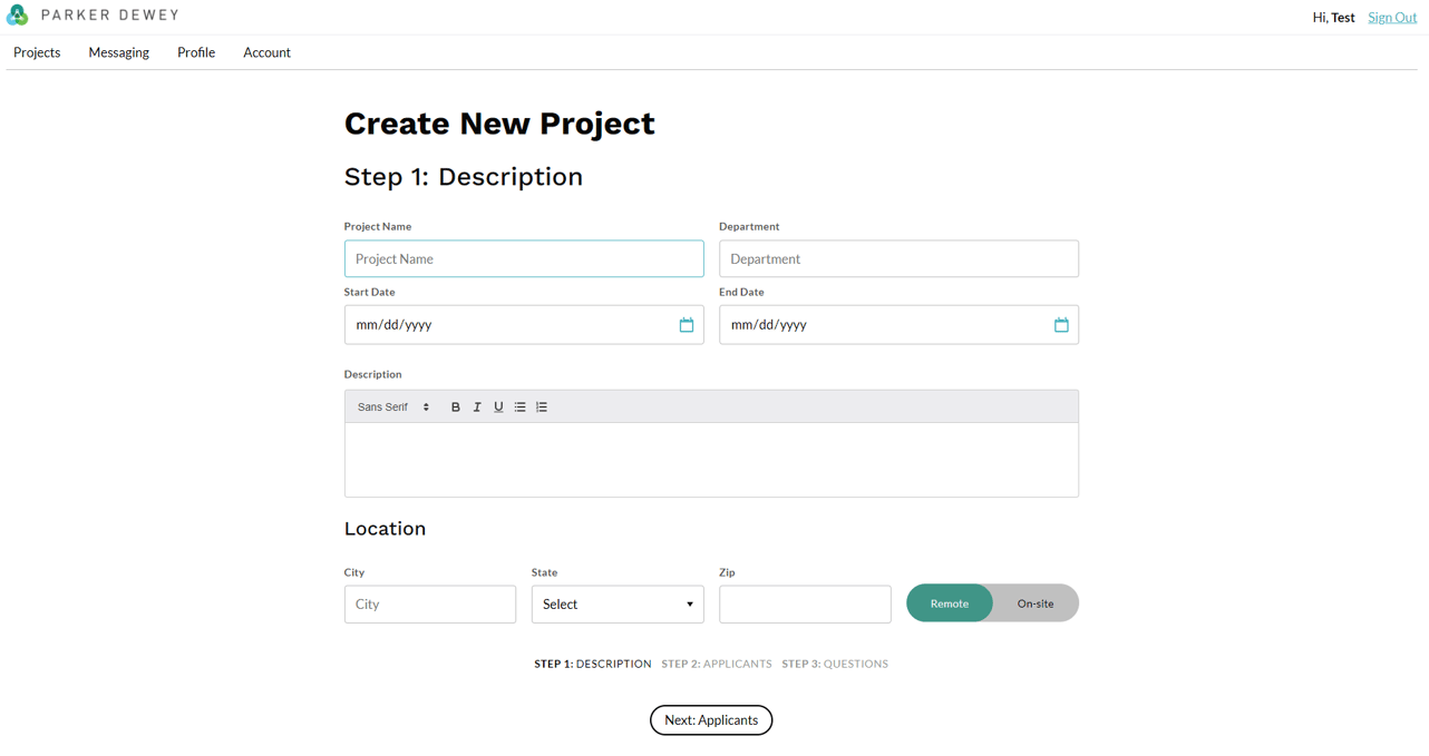 About Your Project