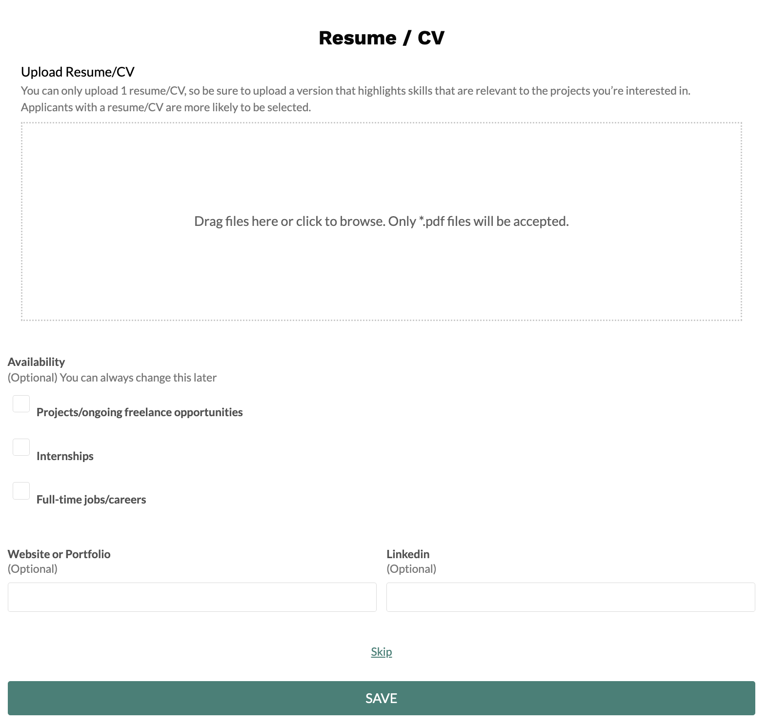 Career Launcher - Resume or CV