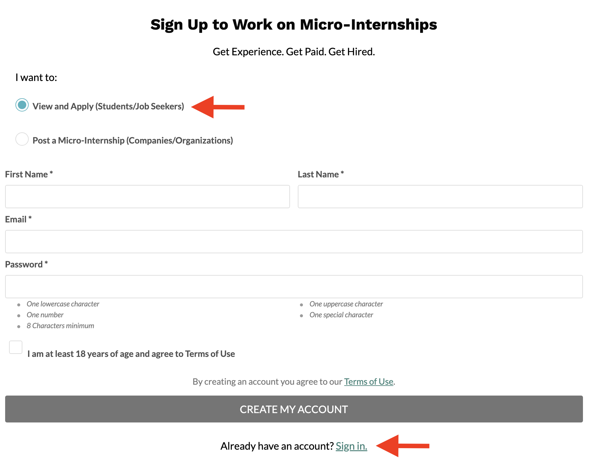 Career Launcher Sign Up