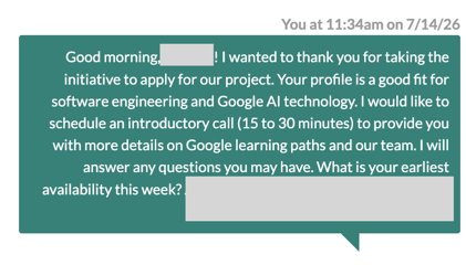 Messaging example_Employer dashboard