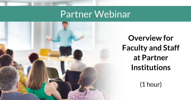 Partner Faculty and Staff Webinars