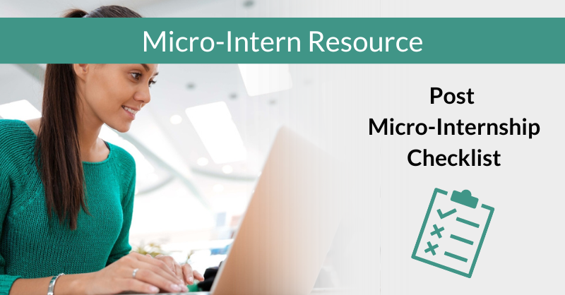 A checklist for post Micro-Internship success